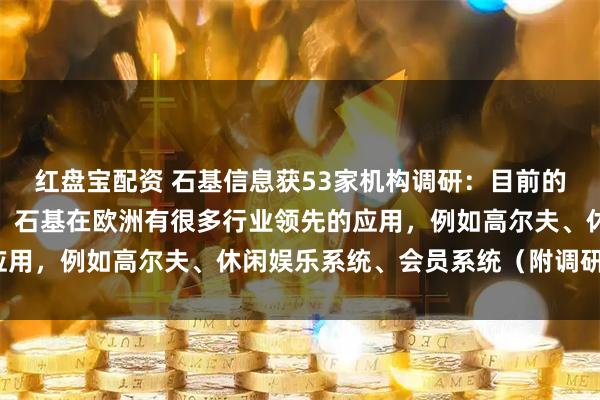 红盘宝配资 石基信息获53家机构调研：目前的迫切任务是应用的迁移，石基在欧洲有很多行业领先的应用，例如高尔夫、休闲娱乐系统、会员系统（附调研问答）