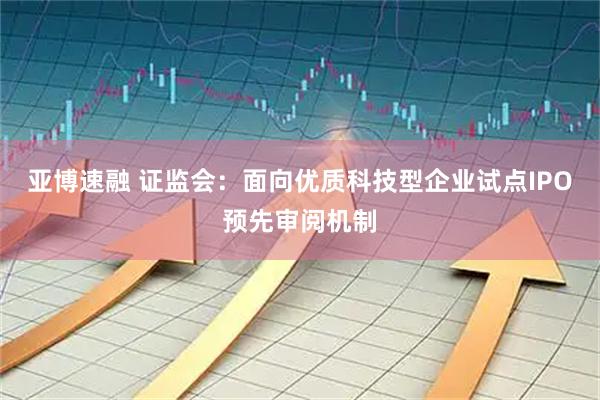 亚博速融 证监会：面向优质科技型企业试点IPO预先审阅机制